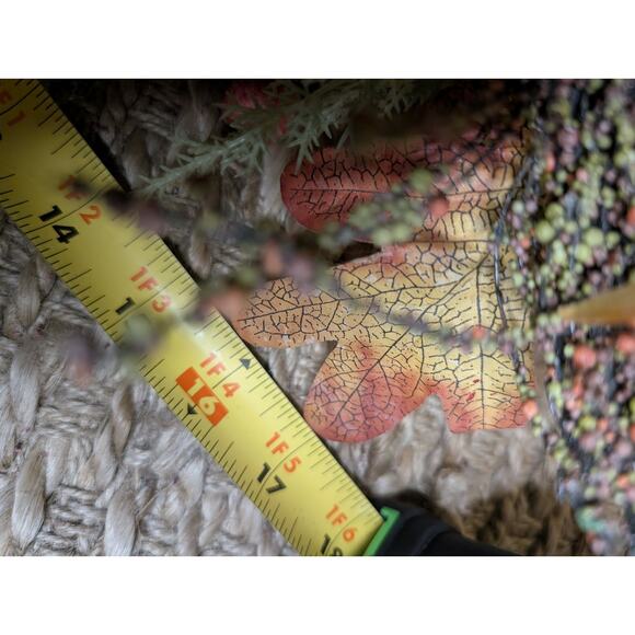 Large Wicker Basket Cornucopia Horn THANKSGIVING Harvest Fall Centerpiece Vtg. - Picture 10 of 16